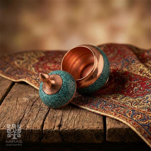 قندان فیروزه ساده کوچک سایز ۱۶