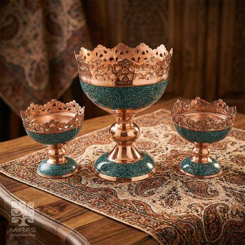 ست ۳ تکه آجیل خوری فیروزه