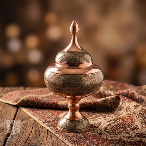 شکلات خوری مس و خاتم کوچک سایز ۲۰