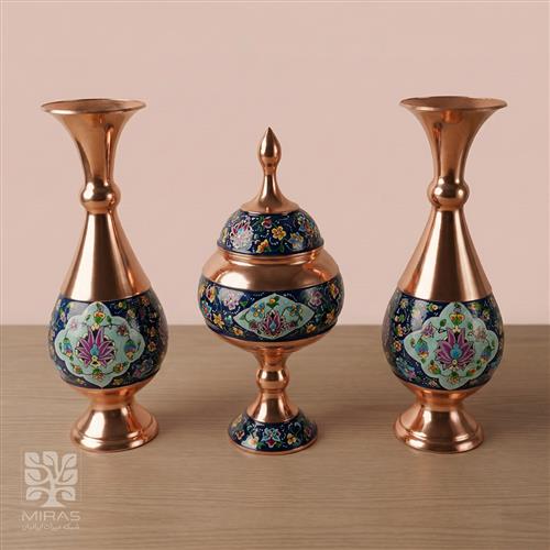 ست جفت گلدان و شکلات خوری پرداز سایز ۲۵ و ۲۰