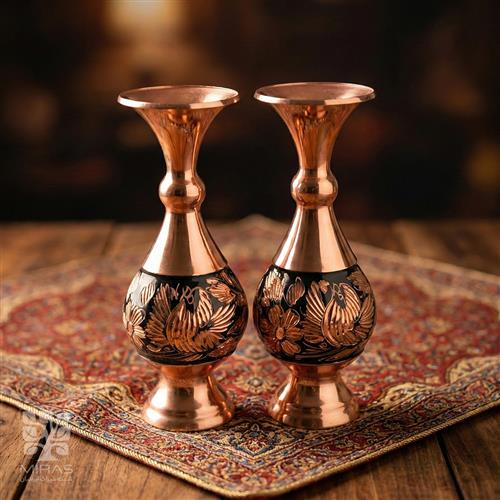 گلدان جفت الماس تراش کوچک  سایز ۱۶