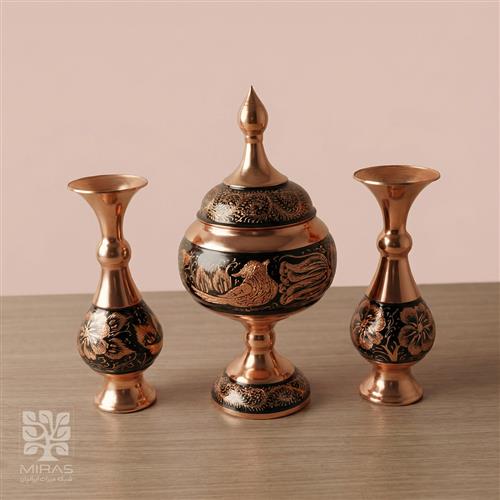 ست شکلات خوری و گلدان الماس تراش سایز ۱۶ و ۲۰