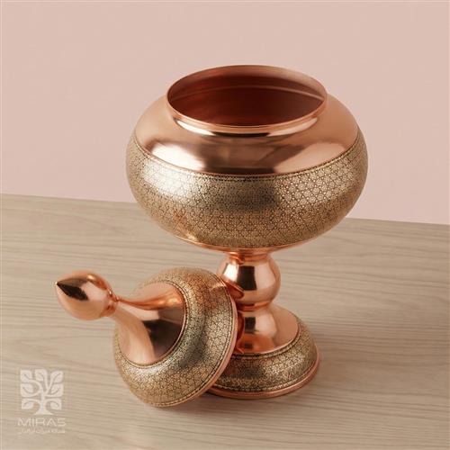 شکلات خوری مس و خاتم بزرگ سایز ۴۰