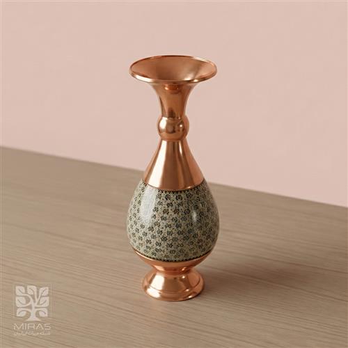 گلدان تک مس و خاتم بزرگ سایز ۲۵