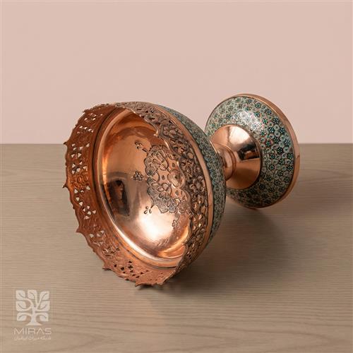 آجیل خوری مس و خاتم سایز ۱۳