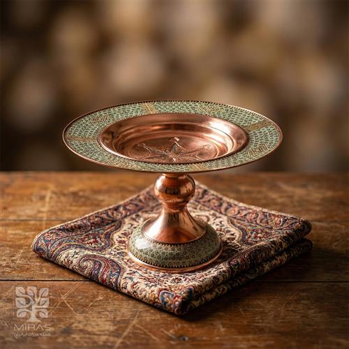 شیرینی خوری مس و خاتم ساده سایز ۳۰