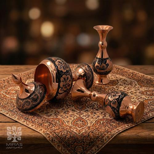 ست شکلات خوری و گلدان الماس تراش سایز ۱۶ و ۲۰