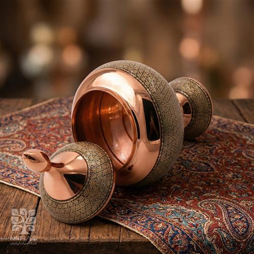 شکلات خوری مس و خاتم کوچک سایز ۲۰