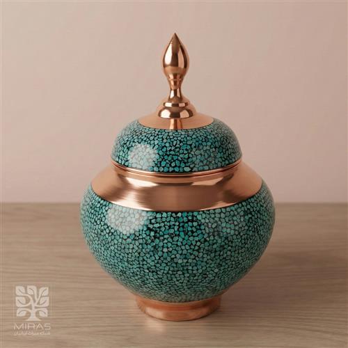 قندان فیروزه سیبی سایز ۲۲