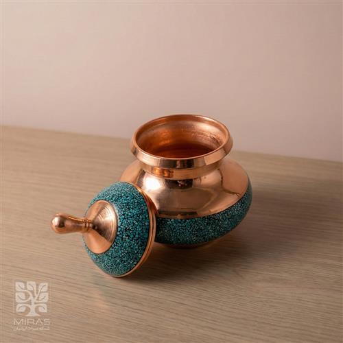 قندان فیروزه سفینه‌ای کوچک سایز ۱۸