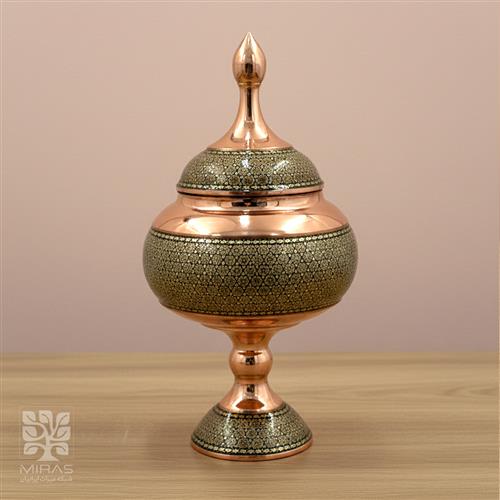 شکلات خوری مس و خاتم متوسط سایز  ۳۰